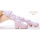 Iris Corolla Customize A Strap Up Chunky Platform Shoes(Reservation/4 Colours/Full Payment Without Shipping)